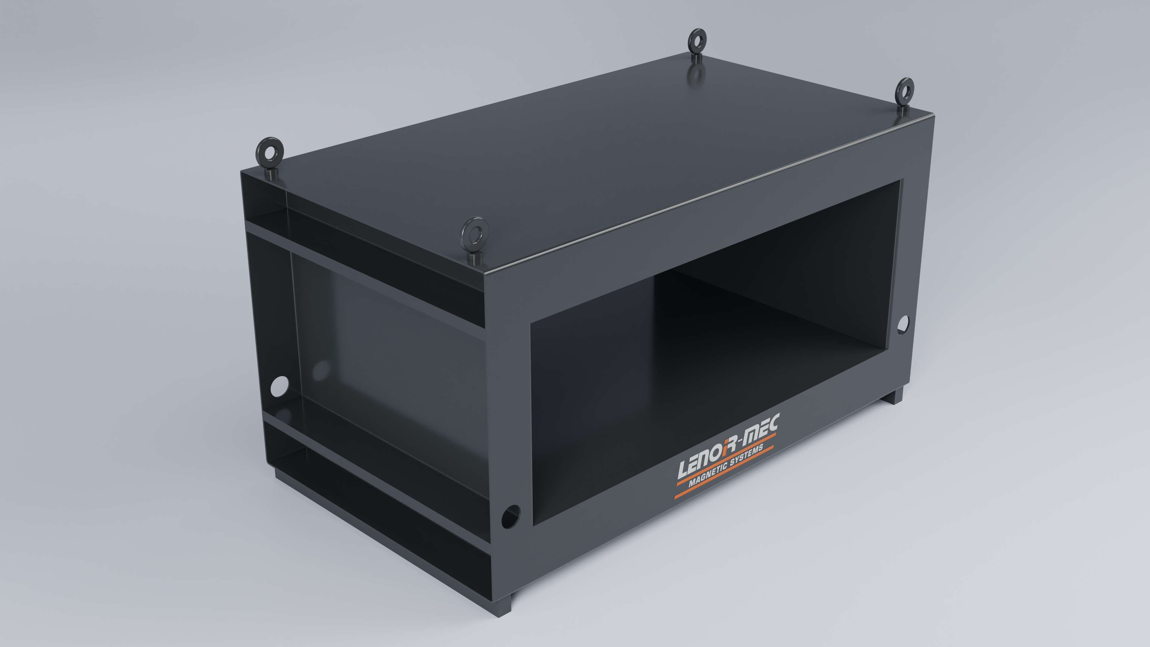 Détecteur de métaux C-SCAN en position de fonctionnement, montrant la robustesse de son cadre et son design adapté à l'intégration industrielle.